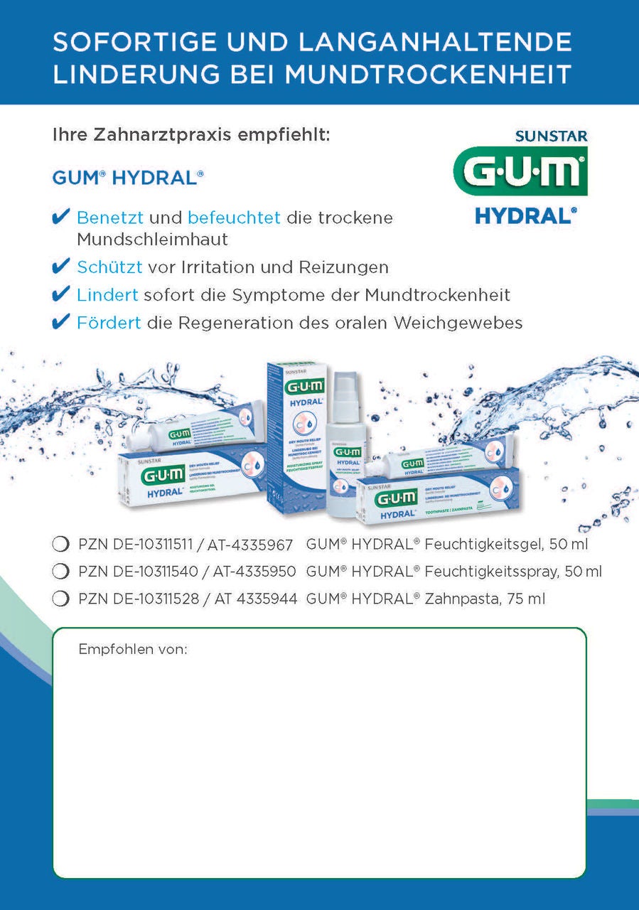 Empfehlungsblock  - GUM® HYDRAL®