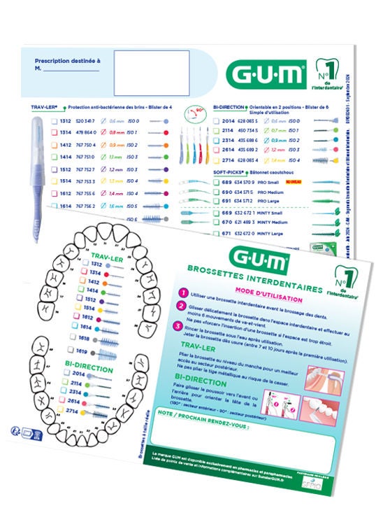 Bloc de prescription Interdentaire GUM®