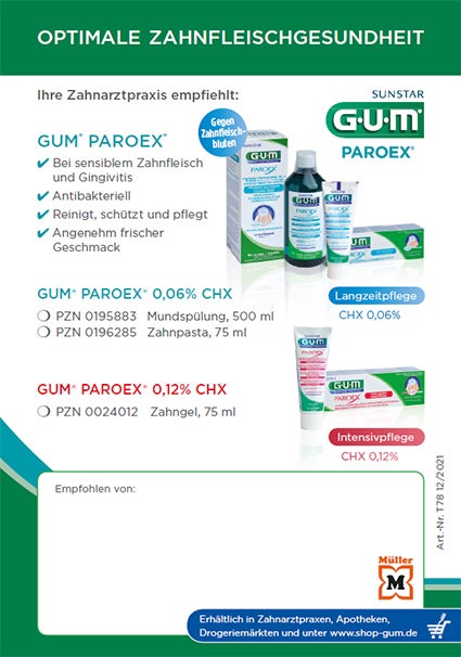 Empfehlungsblock - GUM® PAROEX®