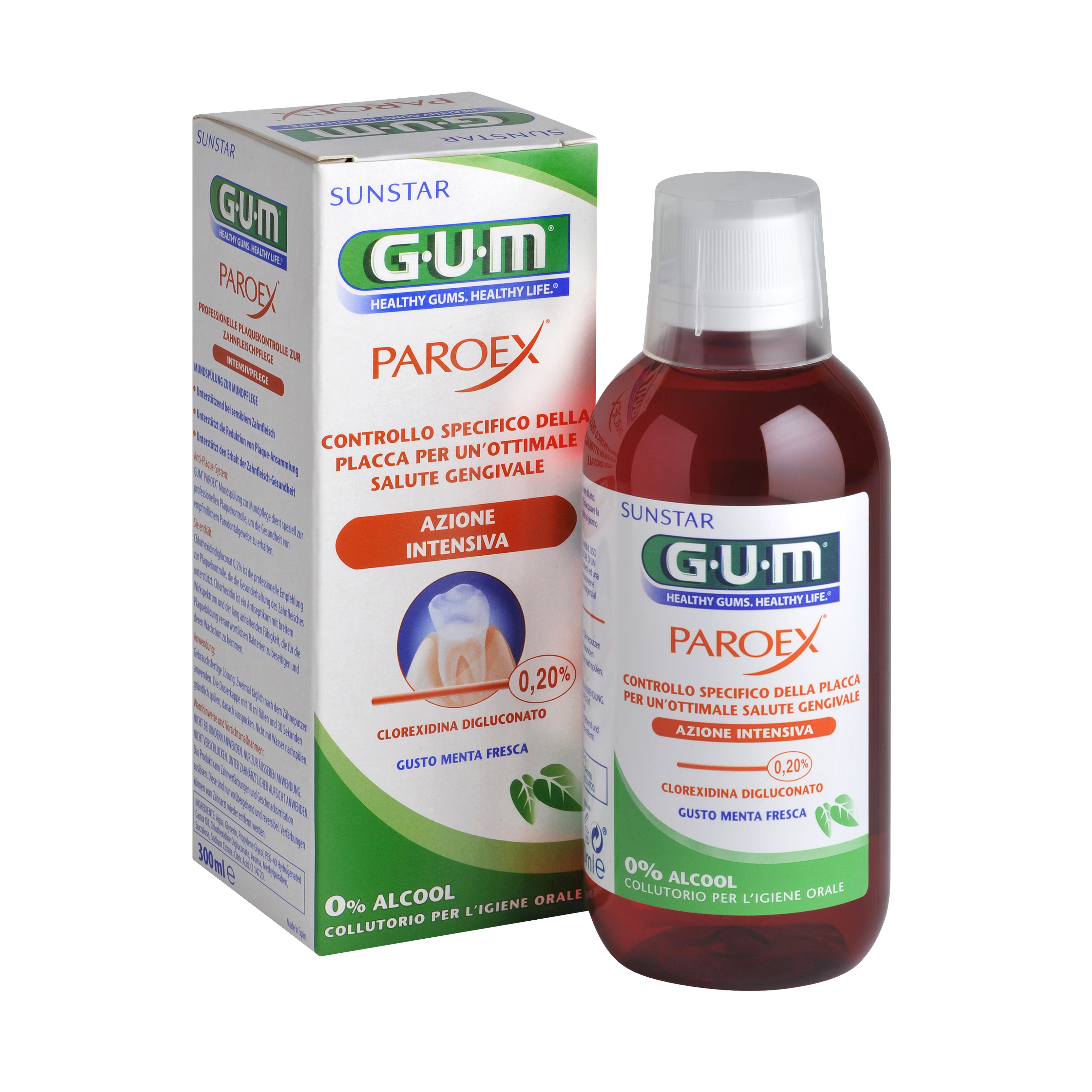 Collutorio GUM PAROEX 0,20% CHX Formula classica