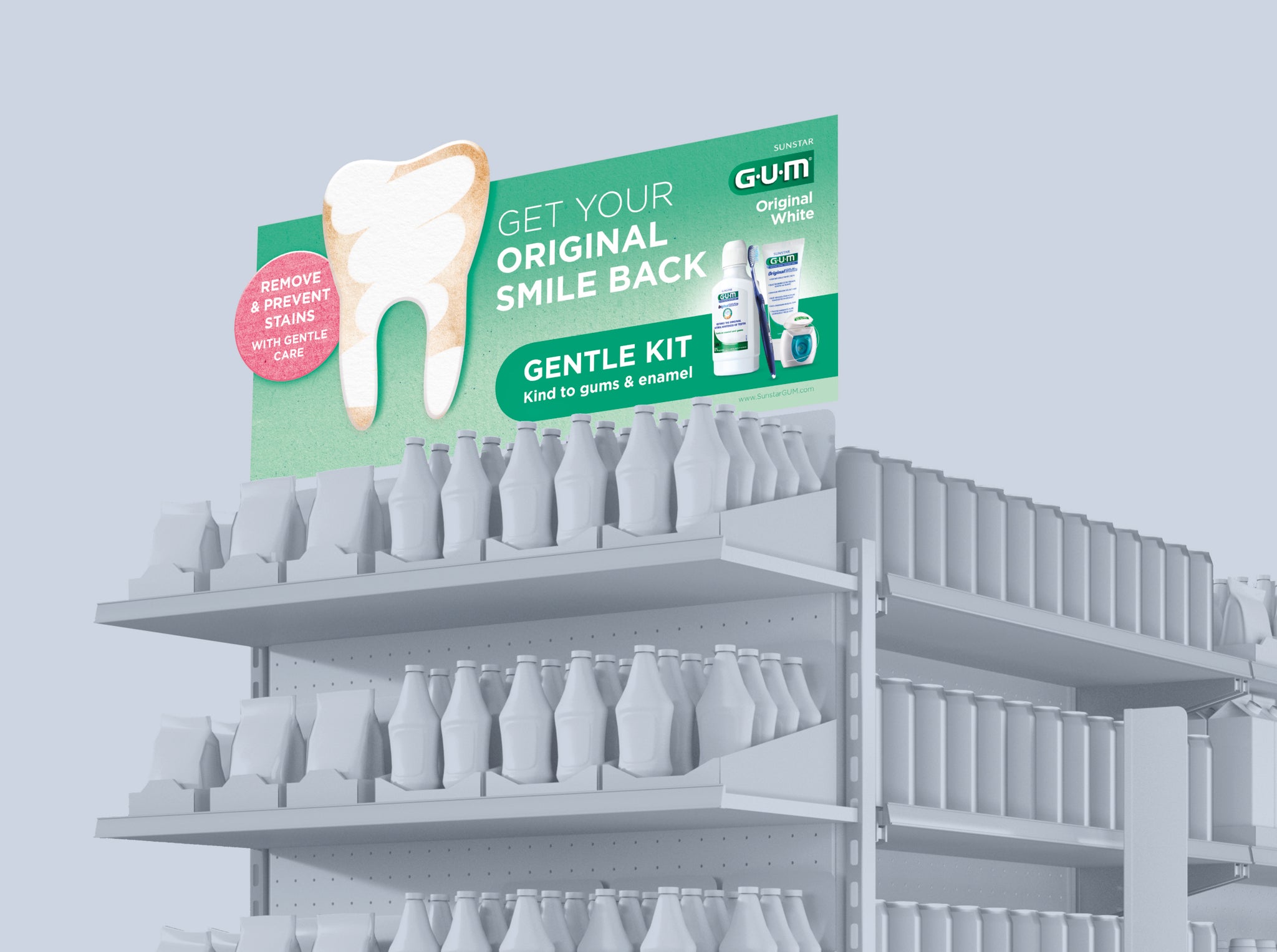 Shelf Header - GUM® Original White