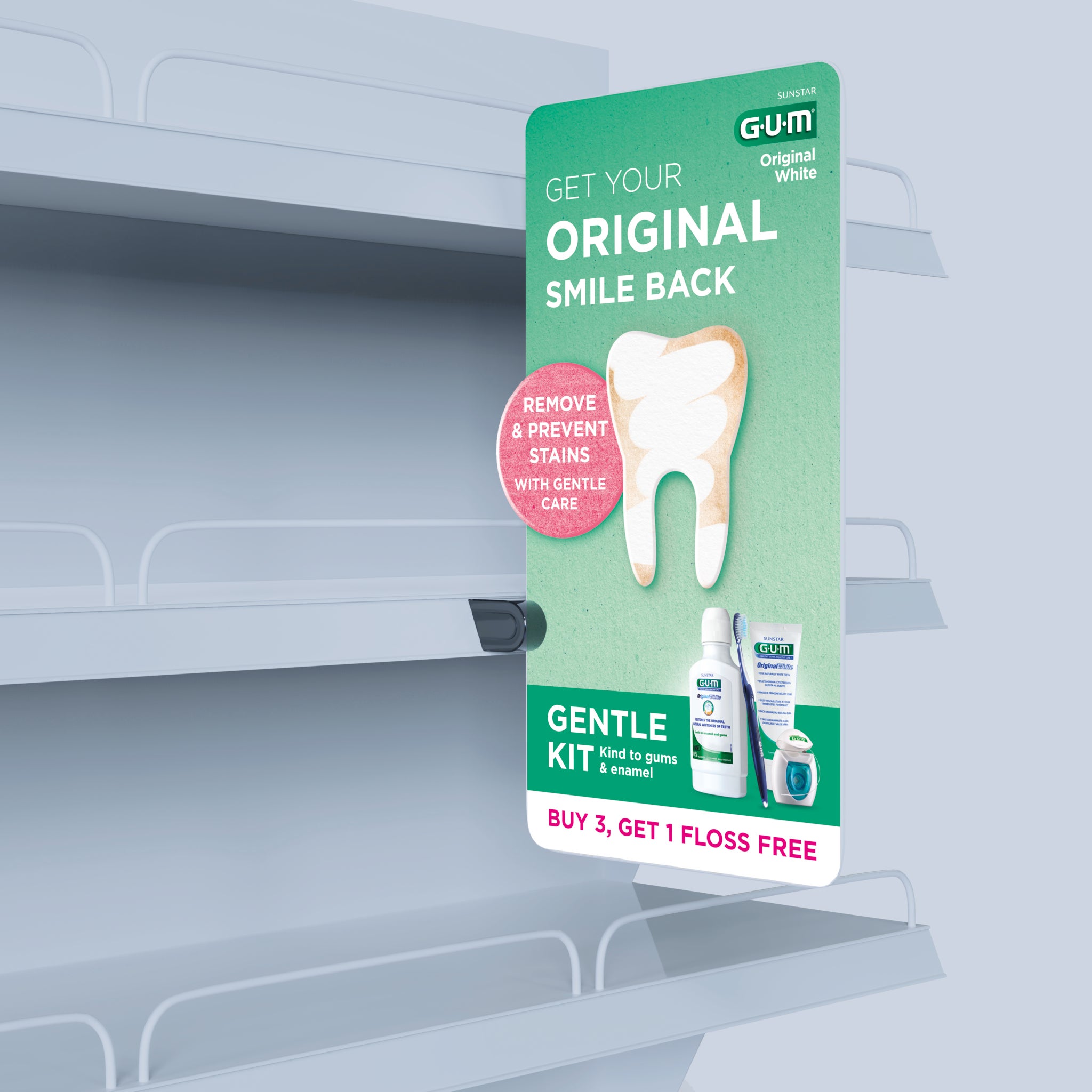 Shelf Stopper - GUM® Original White