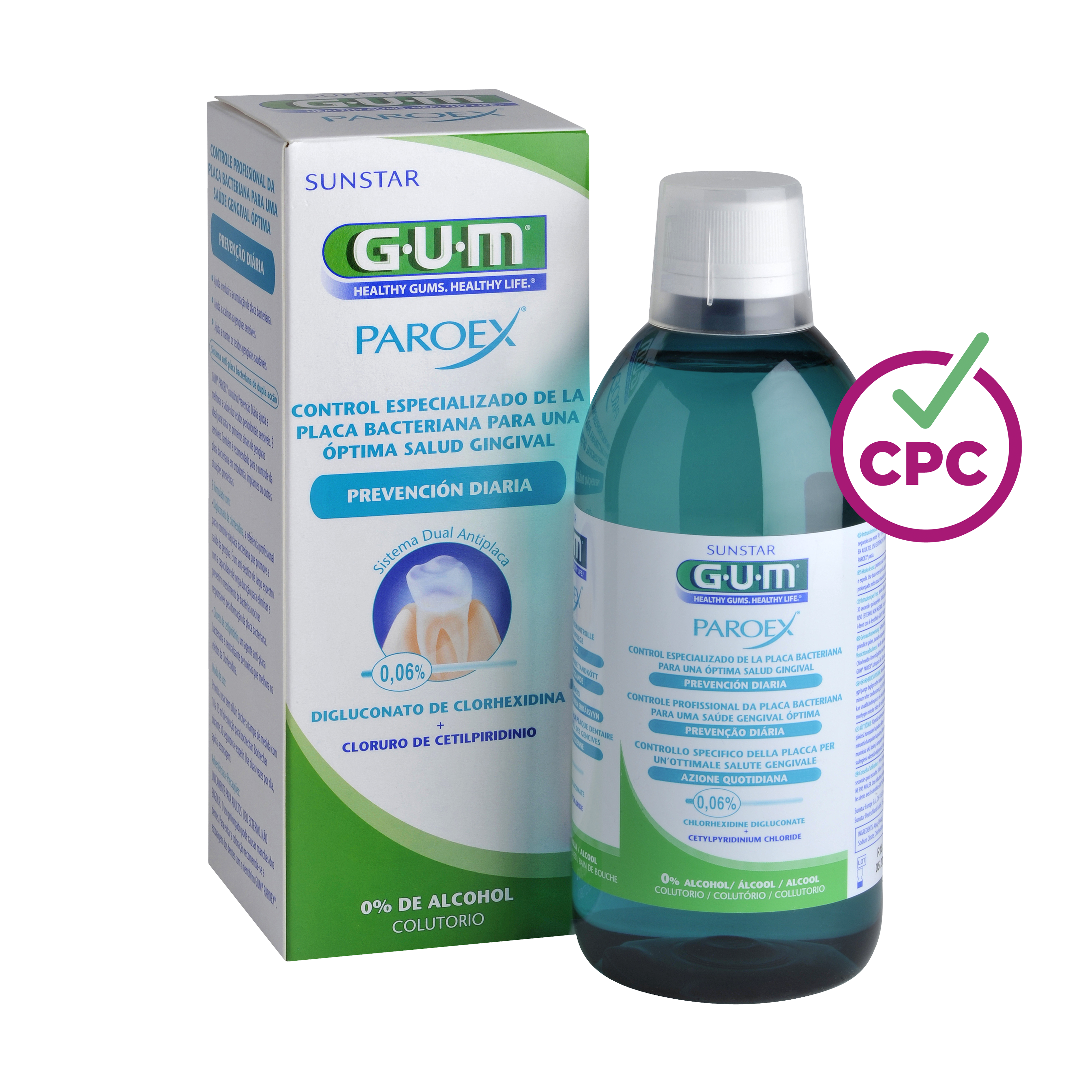 Colutorio de mantenimiento GUM PAROEX 0,06%