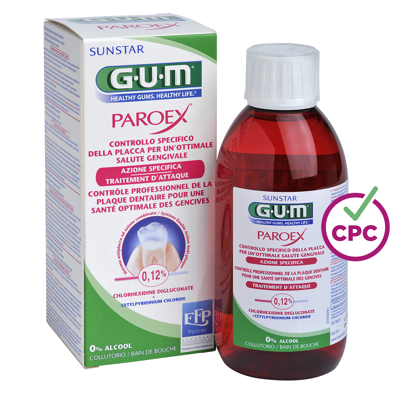 Collutorio ad azione potenziata GUM PAROEX 0,12% CHX + CPC