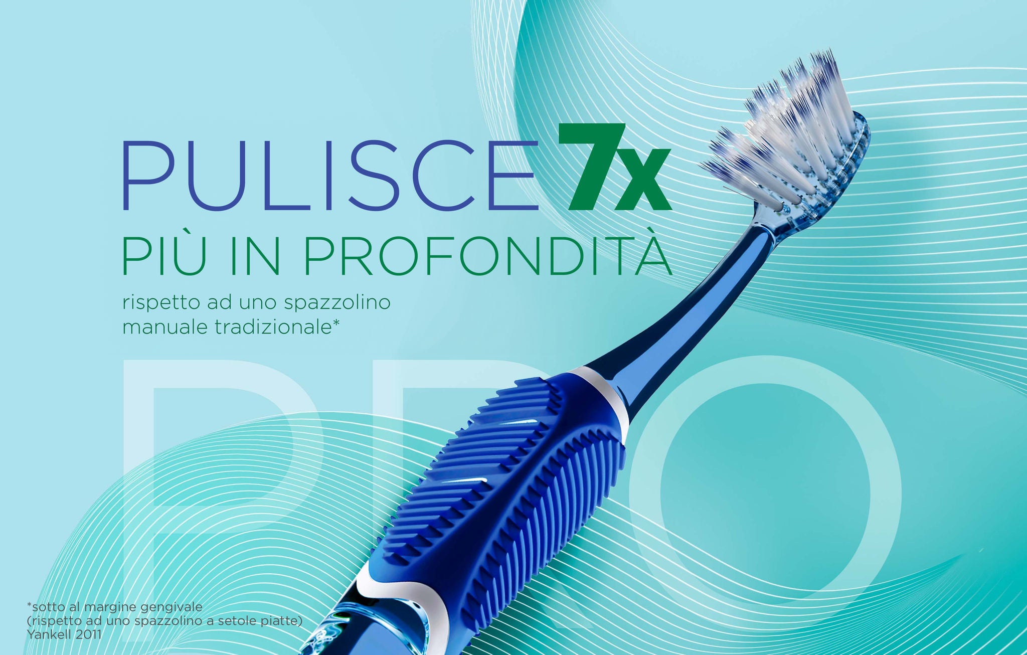 spazzolino GUM PRO pulisce 7 volte più in profondità