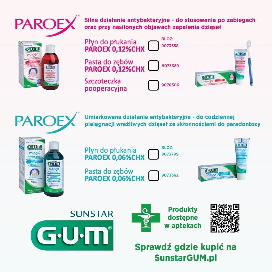 Bloczek do rekomendacji GUM® PAROEX®