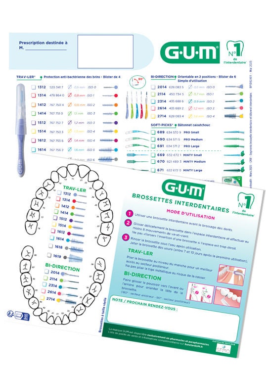 Bloc de prescription Interdentaire GUM®