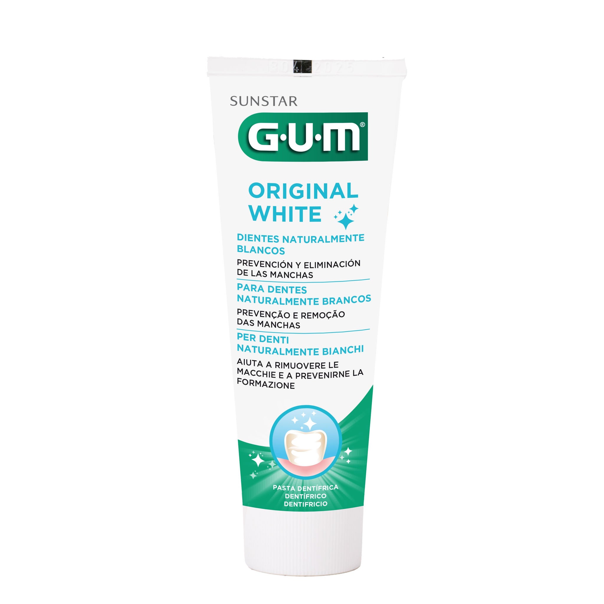 Tubo pasta de dientes blanqueante GUM Original White