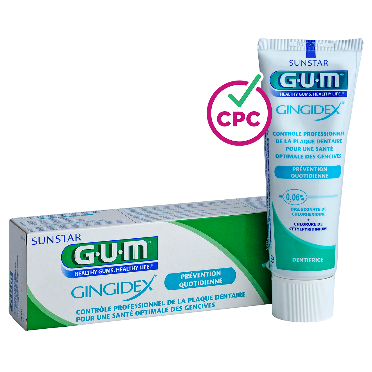 Dentifrice GUM GINGIDEX 0,06%