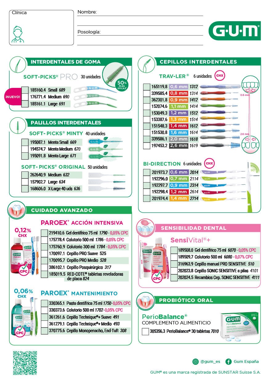 Recetario interactivo de productos GUM®