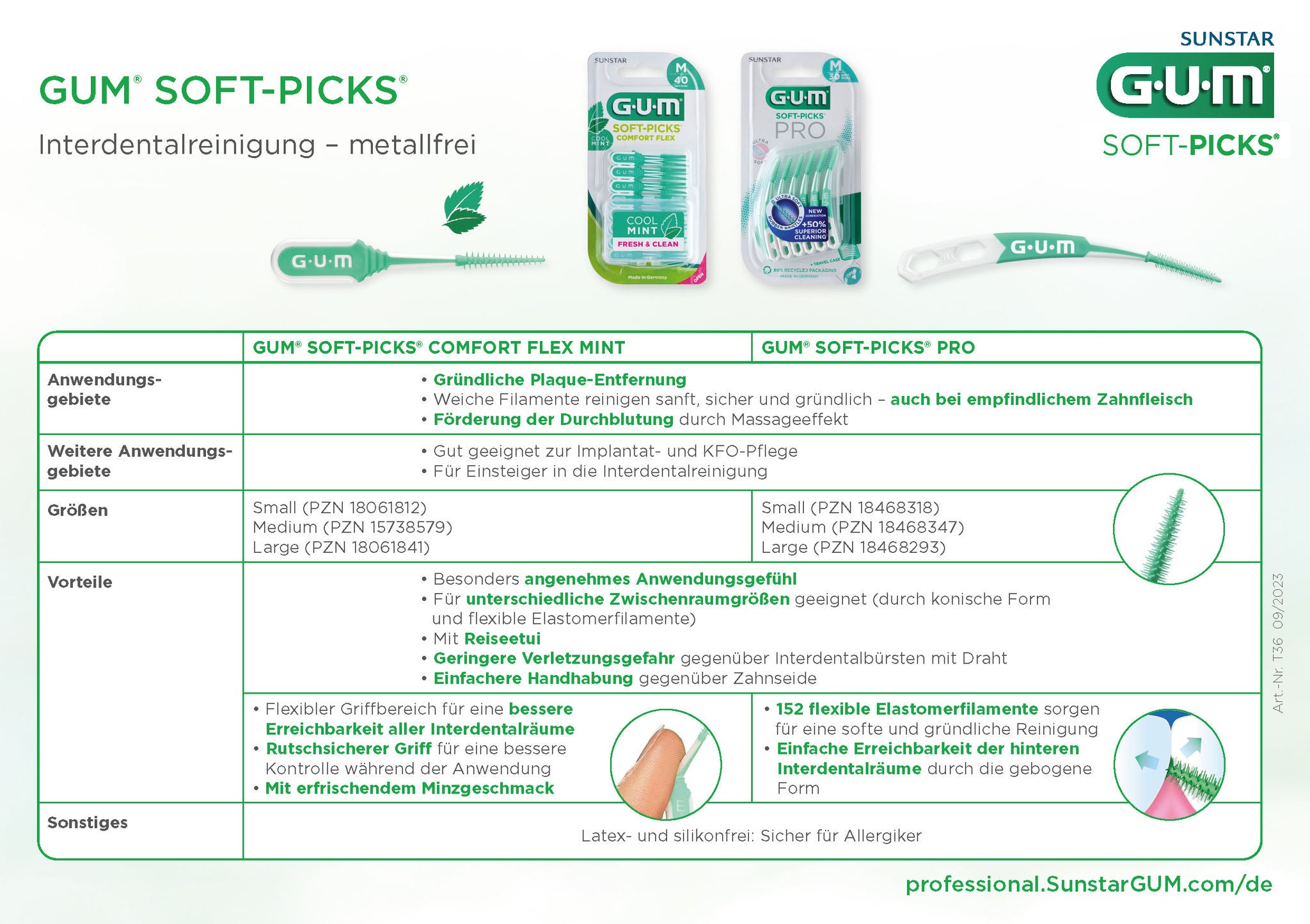 Memokarte - GUM® SOFT-PICKS® und GUM® TRAV-LER®