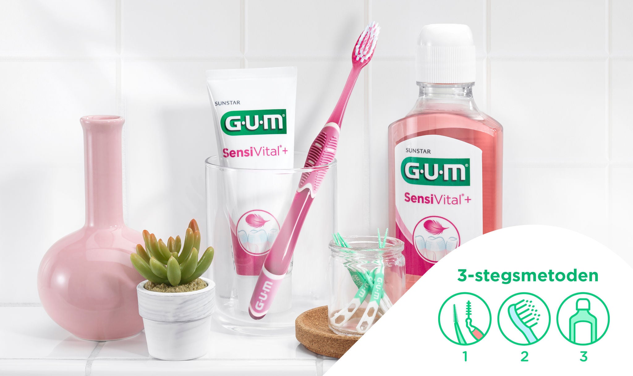 En komplett egenvård med nya GUM PRO SENSITIVE och SensiVital-serien