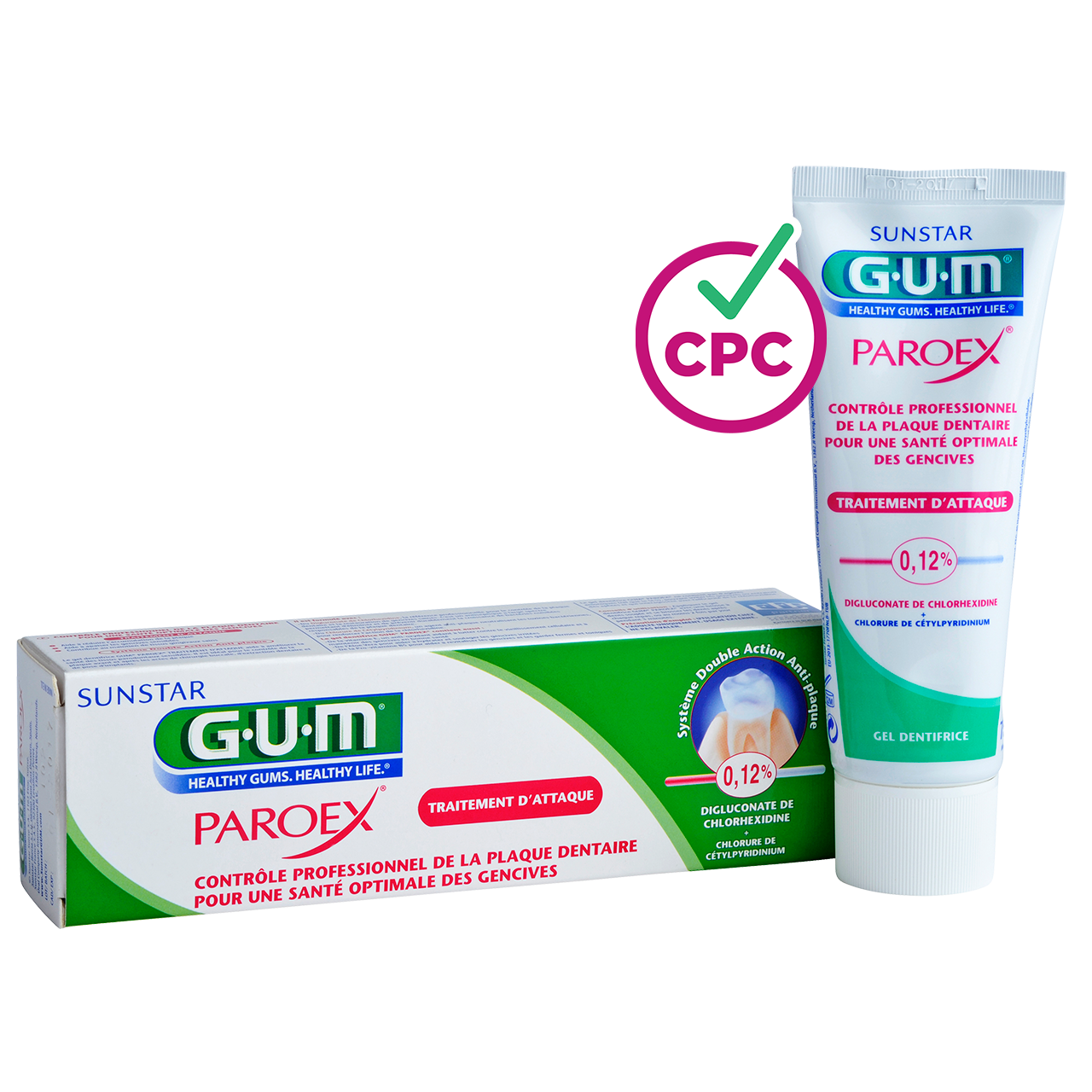 Gel Dentifrice GUM PAROEX 0,12%